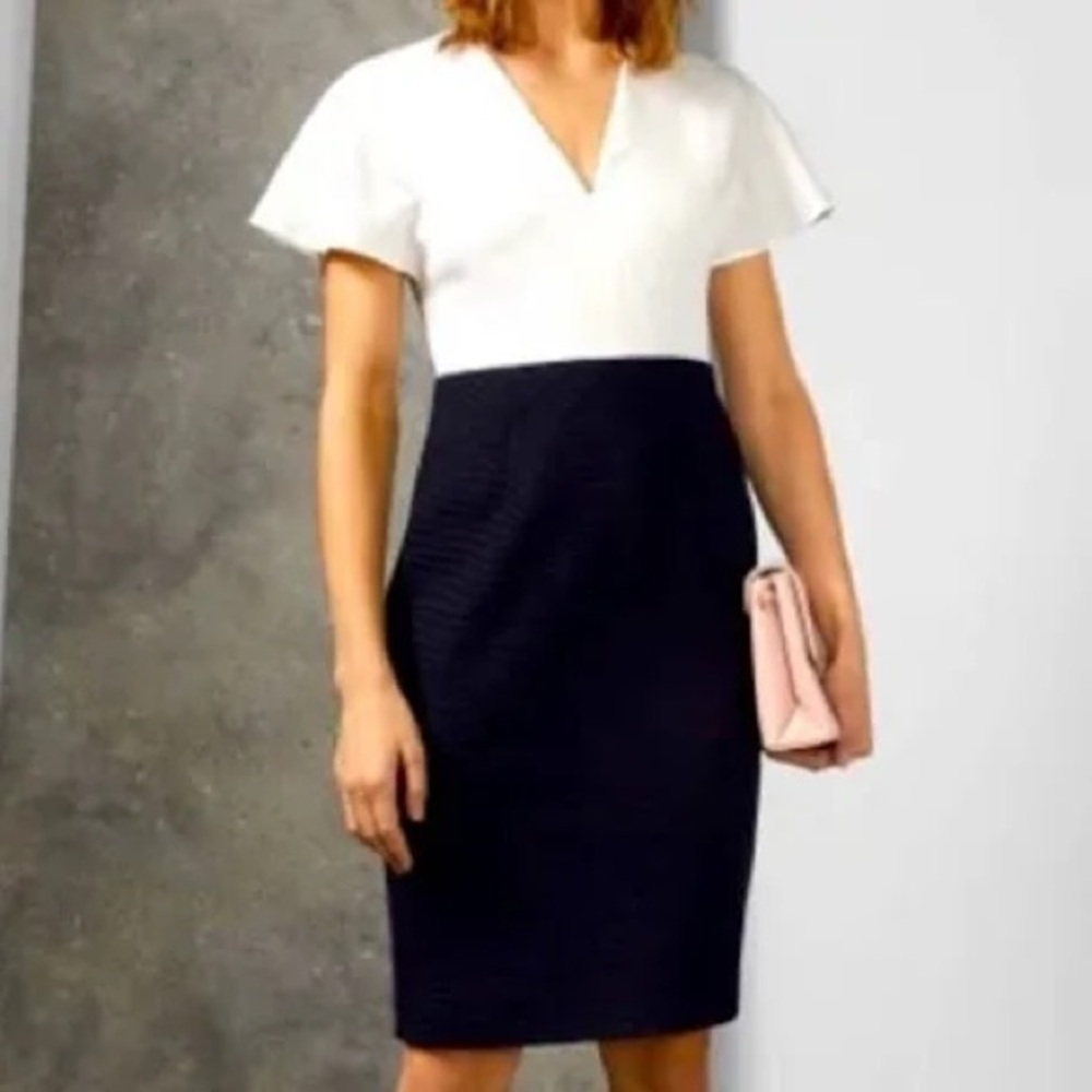 Ted Baker mockable knee length dress with flutter sleeves
